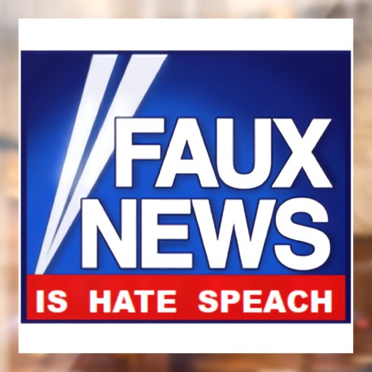 Faux News Raamsticker (Vel 2)