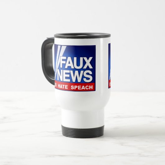 Faux News Reisbeker (Voorkant links)