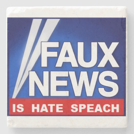 Faux News Stenen Onderzetter (Voorkant)