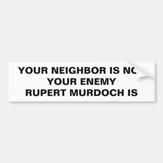 FAUX NEWS UITSCHAKELEN BUMPERSTICKER (Voorkant)