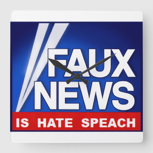 Faux News  Vierkante Klok (Voorkant)
