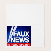 Faux News Visitekaartje (Buitenkant ongevouwen)
