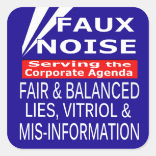 Faux Noise ALLE Leugens, Vitriol & MisInformatie Vierkante Sticker