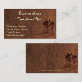 Faux noodlijdende lederen Wrangler stijl XIII Visitekaartje (Voorkant / Achterkant)