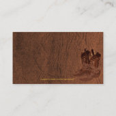 Faux noodlijdende lederen Wrangler stijl XIII Visitekaartje (Achterkant)