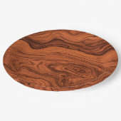 Faux-notenhoutontwerp Papieren Bordje (Gekanteld)