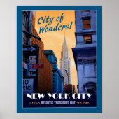 Faux  NYC Travel Poster (Voorkant)