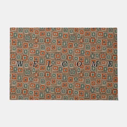 Faux Old Cloth Patches Doormat Welcome Deurmat (Voorkant)
