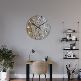 Faux Old Curved Cypress Tree Bark Ronde Klok