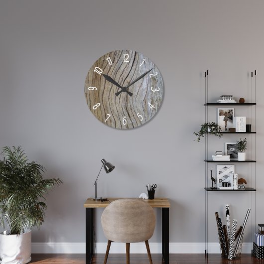 Faux Old Curved Cypress Tree Bark Ronde Klok