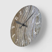 Faux Old Curved Cypress Tree Bark Ronde Klok (Hoek)