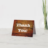 Faux-olied Wood Plank op maat Bedankkaart (Voorkant)