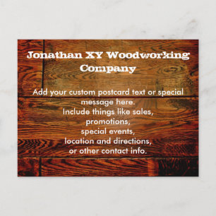 Faux-olied Wood Plank op maat Briefkaart