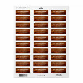 Faux-olied Wood Plank op maat Etiket (Full Sheet)