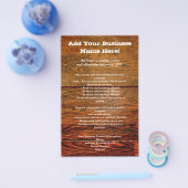 Faux-olied Wood Plank op maat Flyer (Enkel)