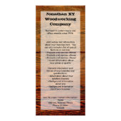 Faux-olied Wood Plank op maat Reclamekaart (Voorkant)