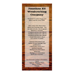 Faux-olied Wood Plank op maat Reclamekaart