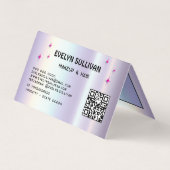 Faux oogschaduw palet gevouwen loyaliteitskaart visitekaartje (Achterkant)