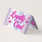 Faux oogschaduw palet gevouwen loyaliteitskaart visitekaartje (Voorkant)