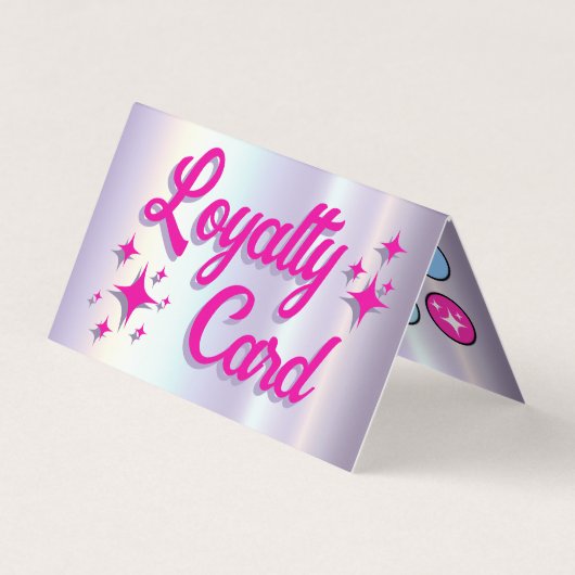 Faux oogschaduw palet gevouwen loyaliteitskaart visitekaartje (Voorkant)