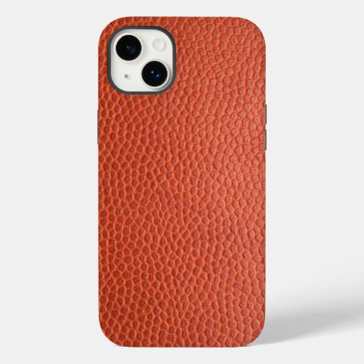 Faux Oranje leder. Aangepaste iPhone Case (Achterkant)