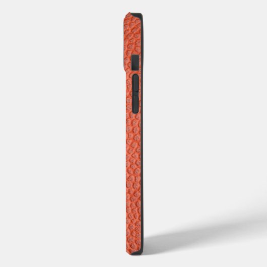 Faux Oranje leder. Aangepaste iPhone Case (Achterkant / Links)