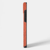 Faux Oranje leder. Aangepaste iPhone Case Hoesje (Linkerkant)
