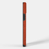 Faux Oranje leder. Aangepaste iPhone Case Hoesje (Rechterkant)