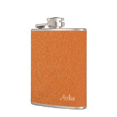 Faux Oranje leder Heupfles (Links)