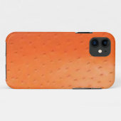 Faux Oranje Ostrich Skin Hoesje-Mate Hoesje (Achterkant (horizontaal))