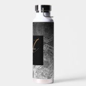 Faux-ornamental Silver- en Black Gold-monogrammen Waterfles (Links)