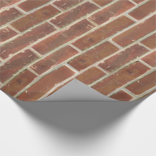 Faux oude bruine bakstenen muur cadeaupapier (Hoek)