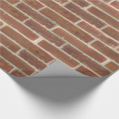 Faux oude bruine bakstenen muur cadeaupapier (Hoek)
