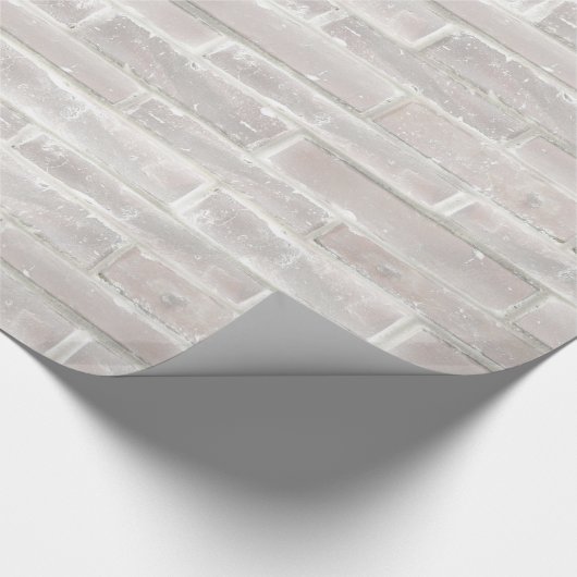 Faux oude witte bakstenen muur cadeaupapier (Hoek)