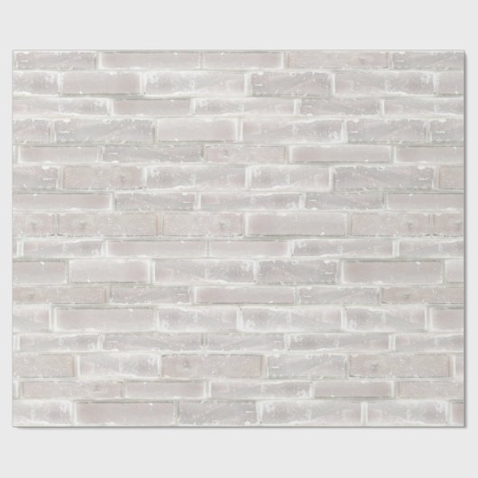 Faux oude witte bakstenen muur cadeaupapier (Vlak)