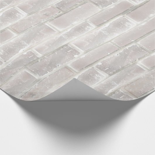 Faux oude witte bakstenen muur cadeaupapier (Hoek)