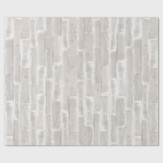 Faux oude witte bakstenen muur cadeaupapier (Vlak)