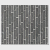 Faux oude zwarte bakstenen muur cadeaupapier (Vlak)