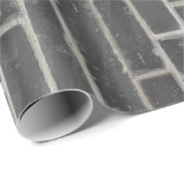 Faux oude zwarte bakstenen muur cadeaupapier (Rol Hoek)