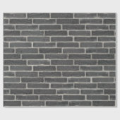 Faux oude zwarte bakstenen muur cadeaupapier (Vlak)