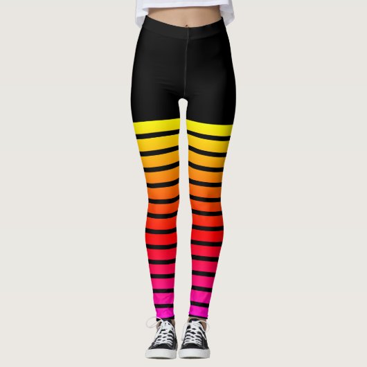 Faux Overknee Sokken Zwart Leggings (Voorkant)