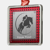 Faux Paardensportbeoefening Aluminium. Metalen Ornament (Links)