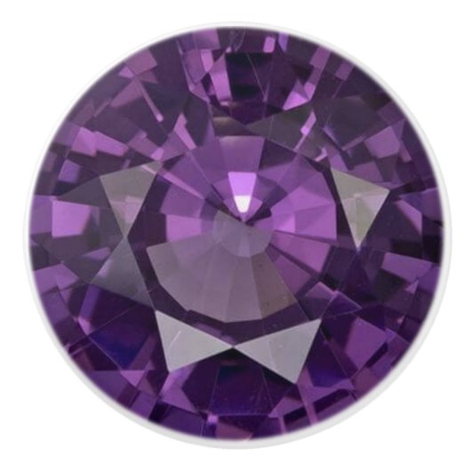Faux Paars Diamond Ceramic Knob. Pull Keramische Knop (Voorkant)