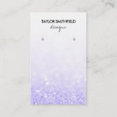 Faux Paars Glitter Earring Display Visitekaartje (Voorkant)