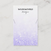 Faux Paars Glitter Ketting Display Visitekaartje (Voorkant)