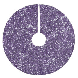 Faux Paars Glitter Texture Kijk - Gedrukt Afbeeldi Kerstboom Rok