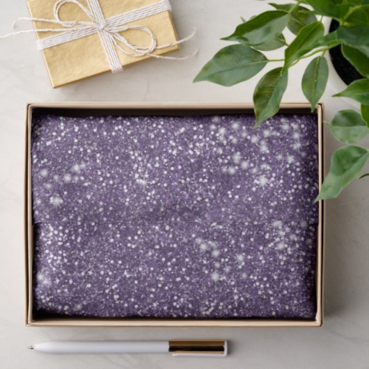 Faux Paars Glitter Texture Kijk - Gedrukt Afbeeldi Tissuepapier (Geschenk)