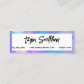 Faux Paars Holographic Social Media Visitekaartje (Achterkant)