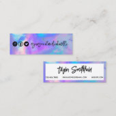 Faux Paars Holographic Social Media Visitekaartje (Voorkant / Achterkant)