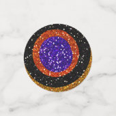 Faux Paars, Oranje en zwart | Halloween Confetti (Kleine voorkant)